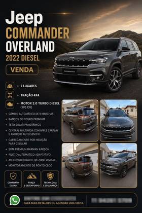 JEEP COMMANDER 2.0 TD380 TURBO DIESEL OVERLAND AT9 JEEP COMMANDER 2.0 TD380 TURBO DIESEL OVERLAND AT9